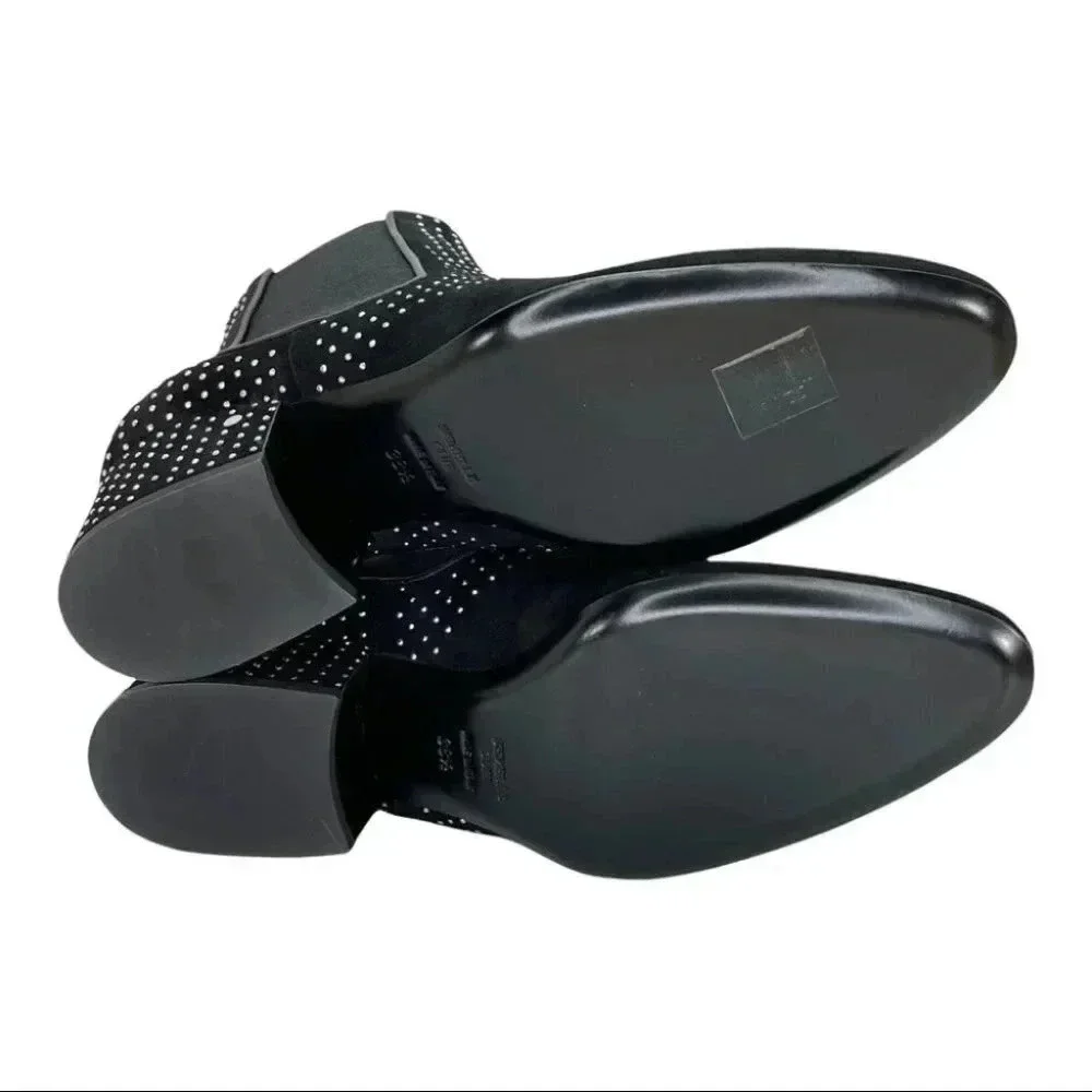 Laurence Dacade Rocco Black Suede Studded Womens Booties Size 7.5M EU 38.5 - Picture 13 of 16